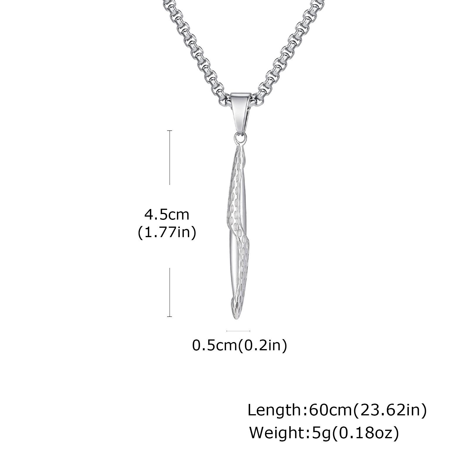 

PN-2217: Stainless Steel Hammered Long Bar Pendant - Black Hip-hop Style Jewelry