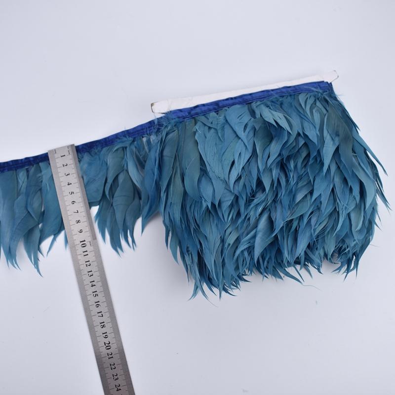 1Meters Dark Green Shred Goose Feathers Trims Geese White Pheasant Feathers for Crafts Fringe Ribbon Wedding Feathers Decoration