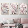 Pink Floral Posters Print for Nordic Bathroom Living Room Flower Wall Art Canvas Painting Home Wall Decor Pictures Farmhouse