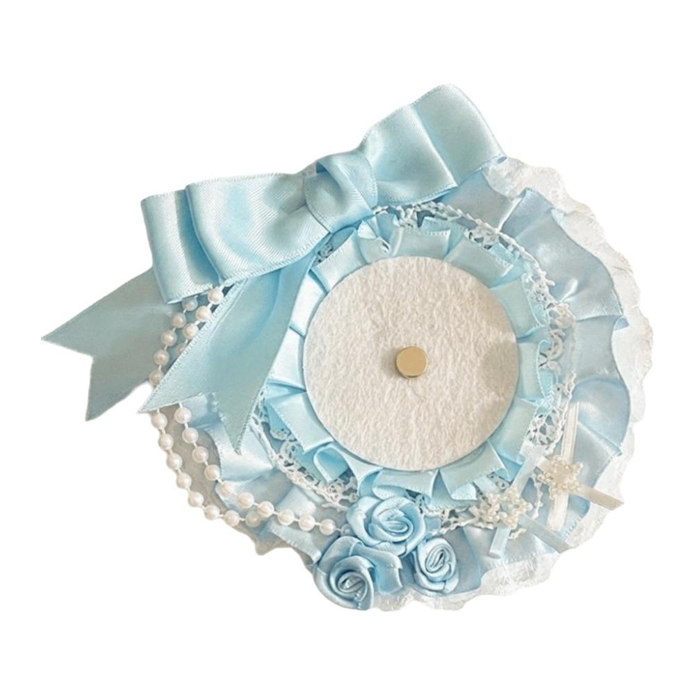 Pins Display Itabag Badge Holder Ribbon Lace Badge Rosette Base Tray Card Holder синий