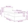 Storage Bed with Mattress Light Grey 100 x 200 cm Velvet