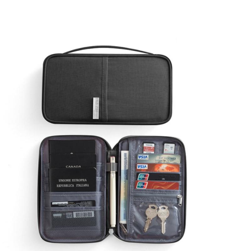 Multifunctional Briefcase Office Waterproof Document Storage Bag Business Trip Bank Card Passport Organizer Travel Accessory