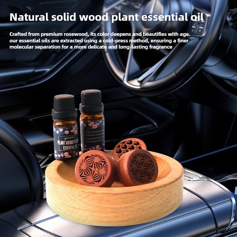 Wooden Car Air Freshener Vent Clip For Car Auto Interior Decor Aromatherapy Essential Oil Diffuser