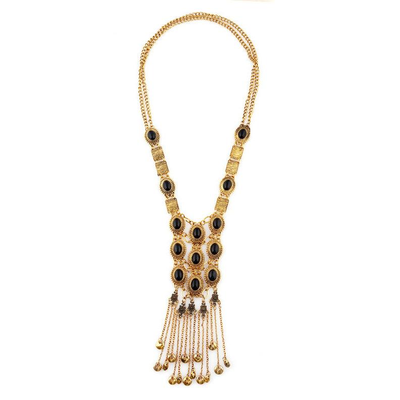 Bohemian Maxi 70cm Long Necklace Pendant For Women Collier Jewelry Colar Vintage Multilayer Tassel Collar Boho Necklace Bijoux