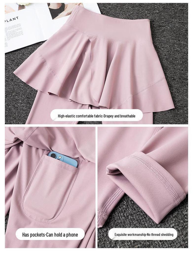Women's 2024 High-End Sportswear Set: Stylish Yoga Suit & Morning Run Outfit for Running, Badminton, and Fitness.