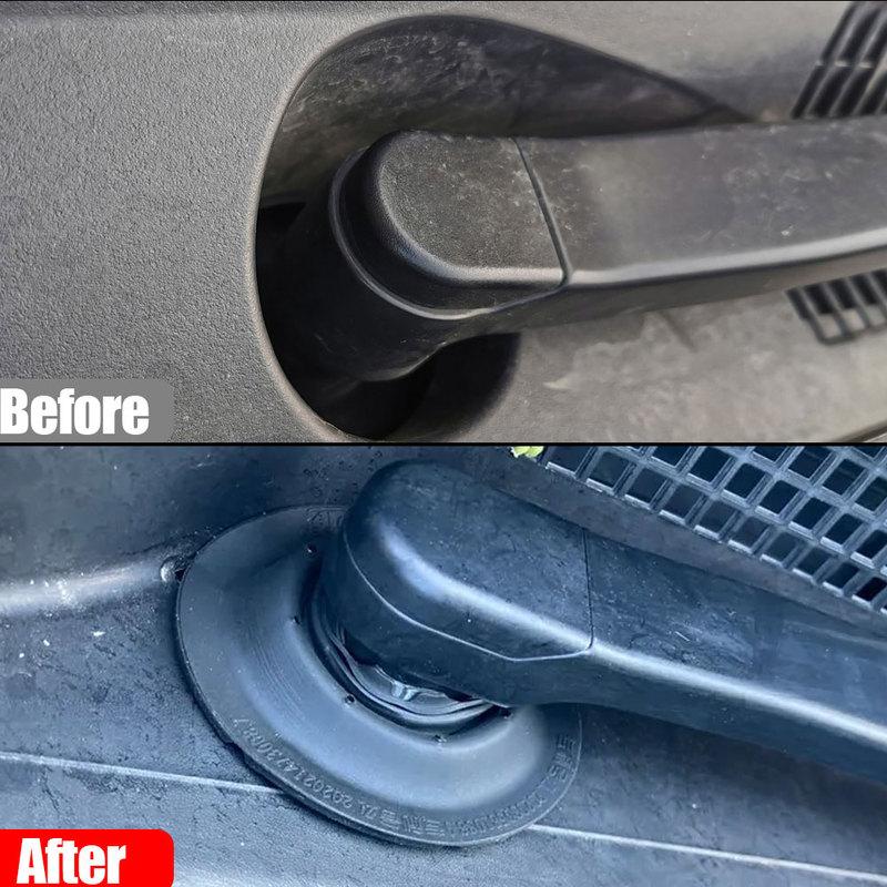 2x Car Silicone Wiper Arm Bottom Hole Protection Sleeve Windshield Wiper Dustproof Cover Leaves Falling Debris Prevention Cover