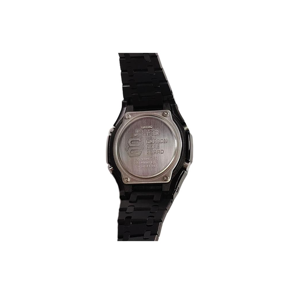 CASIO Custom Collection Electronic Movement Stainless Steel Strap Watch Men's Watches Black Dial GA-2100-1A