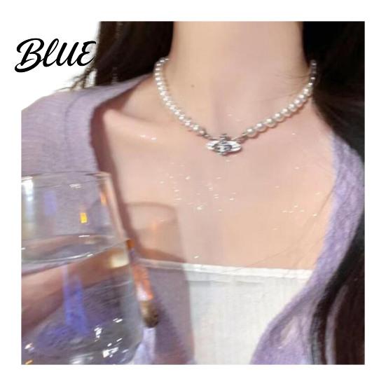 Stylish Faux Pearl Choker Women Beaded Elegant Necklace Dainty Retro