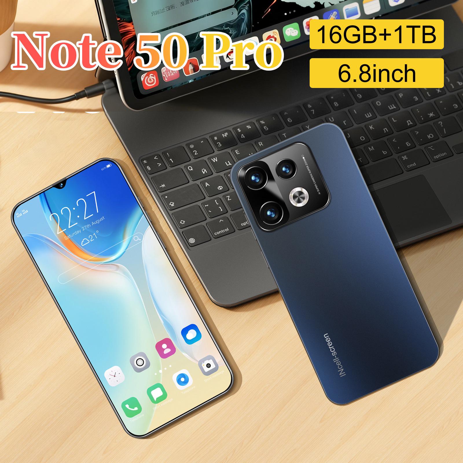 

Note 50 Pro Android Smartphone - 7.3 Display, 16GB+1TB US Standard [Not for Domestic Use]