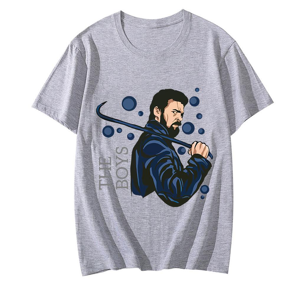 

The Boys Season T-Shirt Comic Graphic Printing Casual Camisetas Women/men Short Sleeve Clothing 100%Cotton Soft O-neck Tees Funny T-shirt summer Tops XS серый