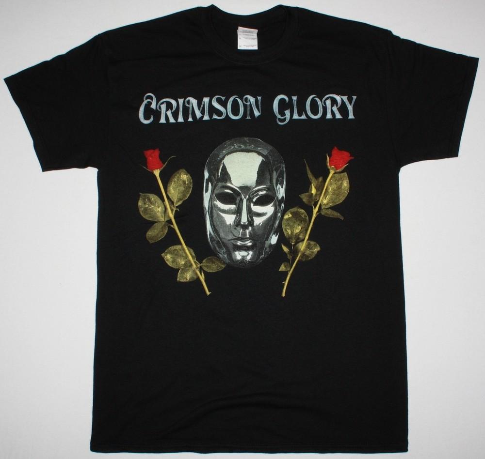

CRIMSON GLORY FIRST ALBUM 1986 PROGRESSIVE short sleeve black Cotton Tshirt Unisex T-Shirt L