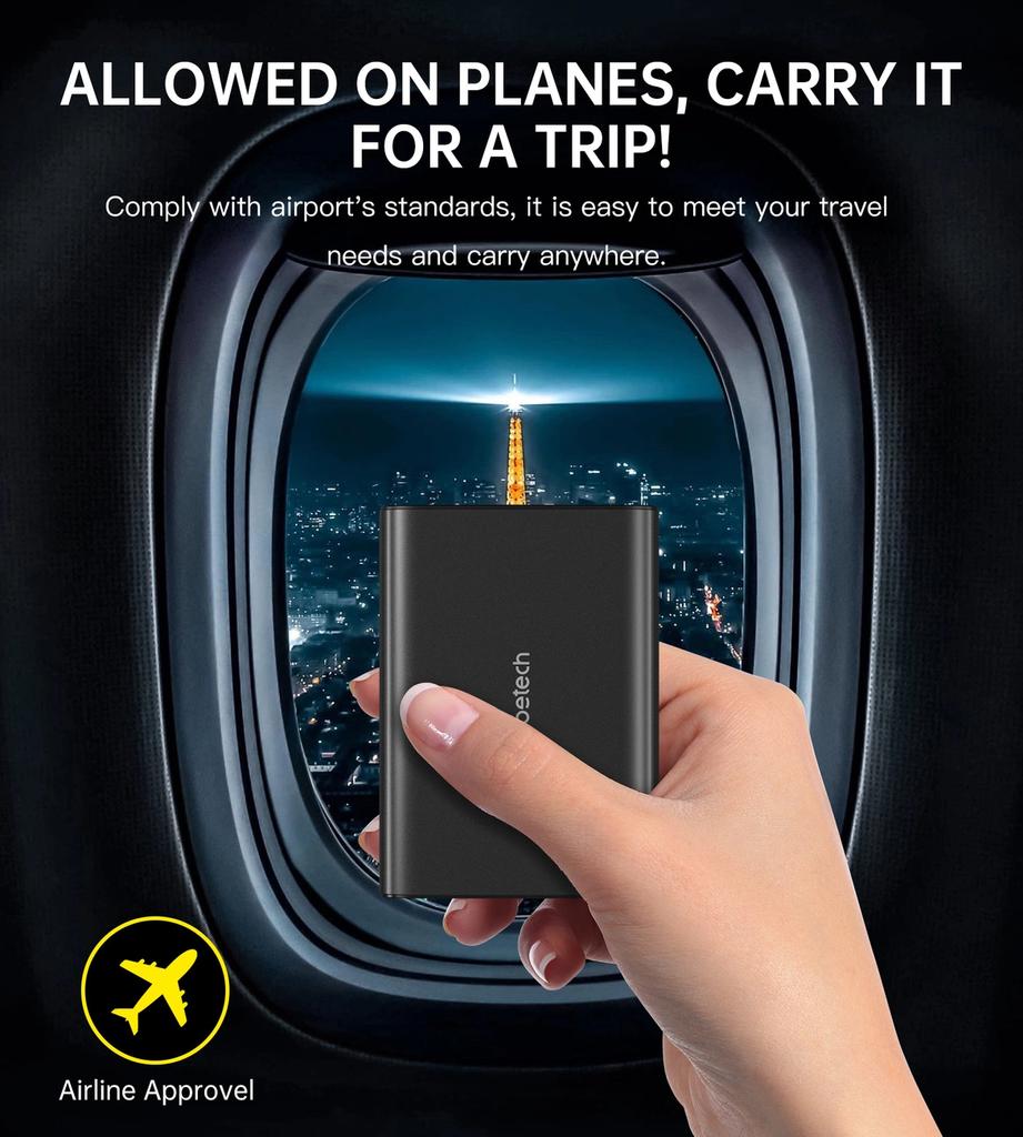 Powerbank Choetech B635Bk 2Xusb-A / 2Xusb-C 27000Mah - Black