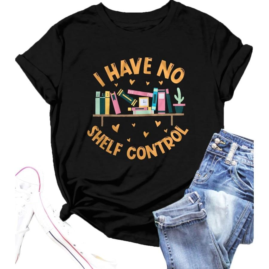 

Sulayesh Reading Book Shirts for Women I Have No Shelf Control Graphic Tees Book Lover Bookish Gifts Teacher Tshirts Tops XXXXXL різнокольоровий
