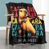 Capibara Customize Text Blanket Cozy Personalized Blanket Warmthful Decor Suitable for Bed Chair Office Couch All-Season Use