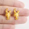 6pcs Real Gold Plated Marine Organism Shell Lobster Coral Stainless Steel Charms For Jewelry Making Supplies DIY Animal Pendant