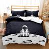 Astronaut Skateboard Duvet Cover Set King Queen Full Size For Kids Boys Girls Bedding Set Cartoon Style Polyester Quilt Cover