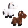 Cute Cartoon Plush Horse Doll Keychain Miniature Stuffed Animal Keyring Bag Pendant Stress Relief Toy