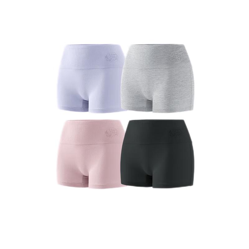 Jindu Women's High-Waist Tummy Control Cotton Boxer Briefs