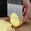 Stainless Steel Potato Slicer Cuts Dough Fruits Vegetable Cutter Kitchen Gadgets and Accessories Items