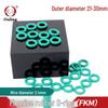 Green FKM Oil-Resistant O-Ring, OD 21-30mm X 2.4mm
