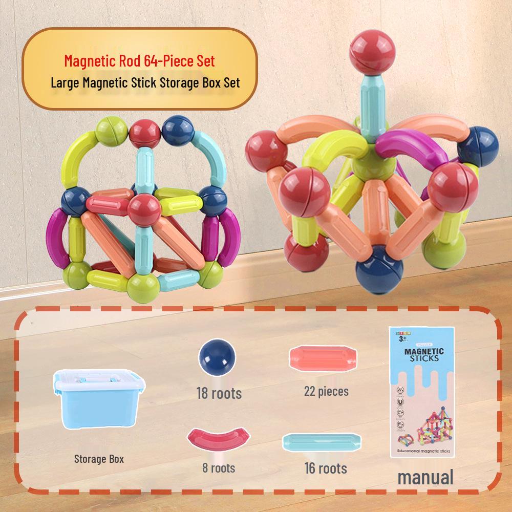 Large Magnetic Building Blocks for Children's Play and Relaxation