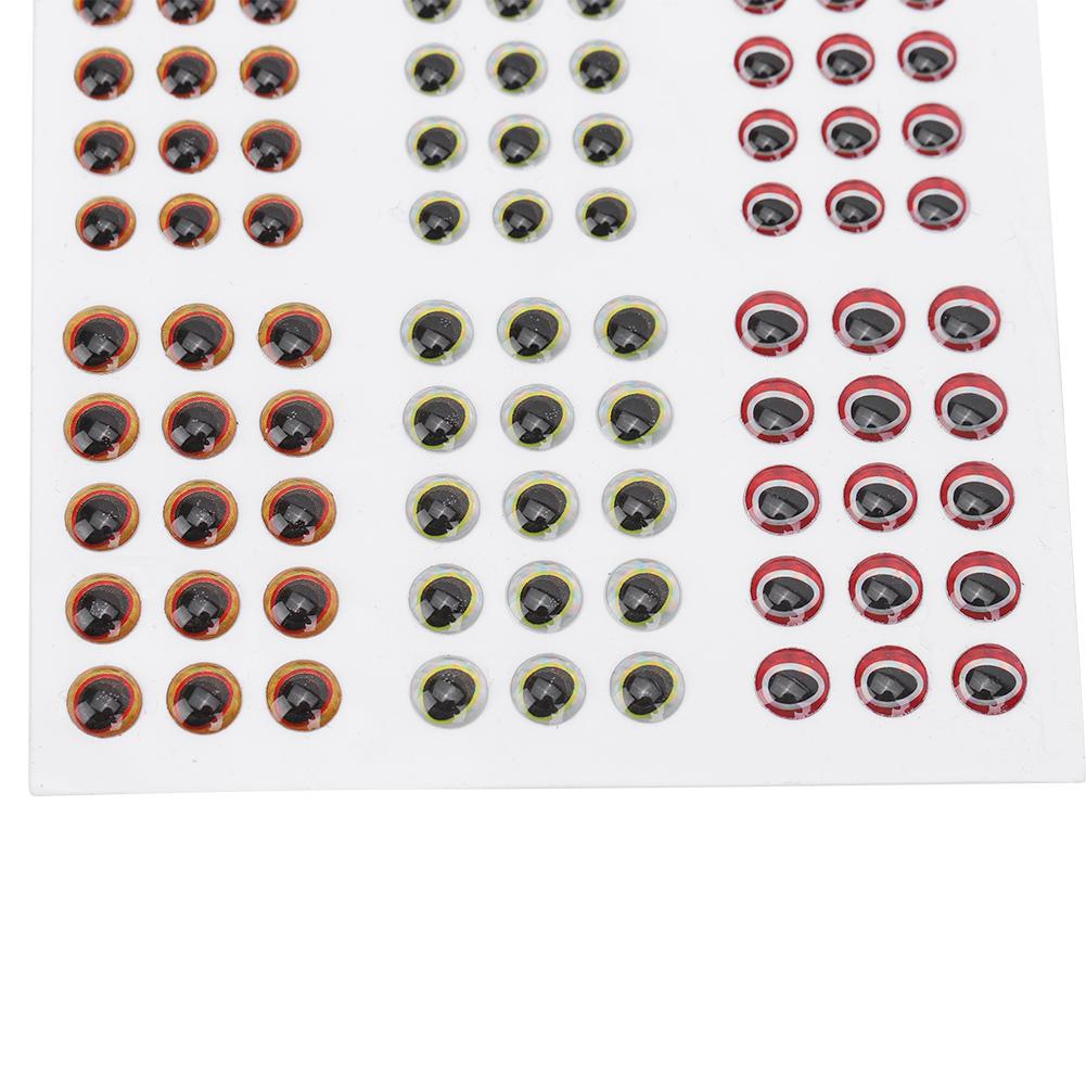 Fishing Lure Artificial Fish Eyes Fishing Hook Crafts 3D Waterdrop Fish Eyes 183pcs Size 1