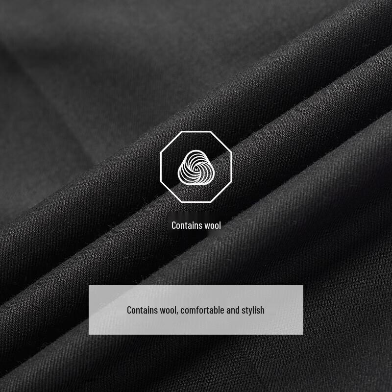 Jiumuwang Men's Wool Blend Slim Fit Dress Pants