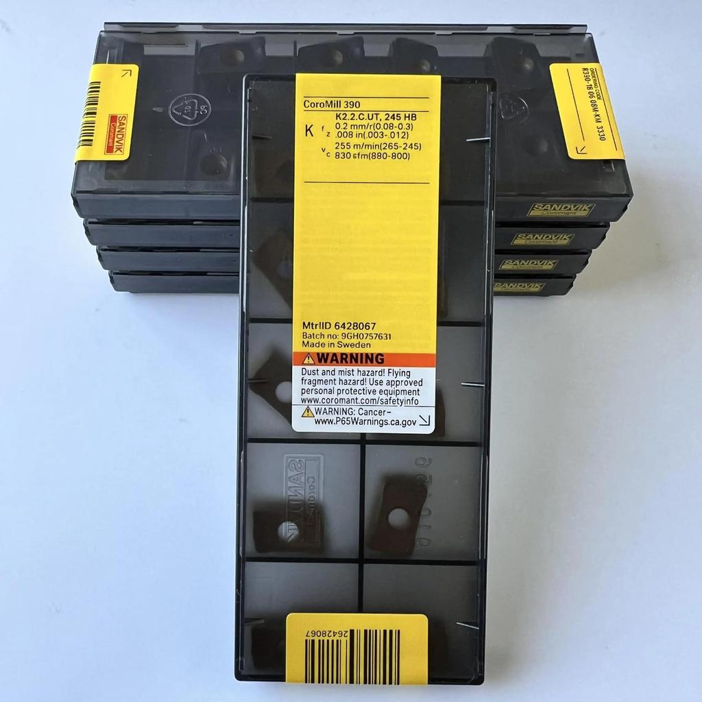 Original Sandvik / R390-180608M-KM 3330 CNC Lathe Carbide Blade 10 PCS