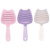 Cat Ear Self Cleaning Hair Brush for Women, Vented Hair Styling Brush for Faster Blow Drying, Detachable Curved Hair Detangler Brush
