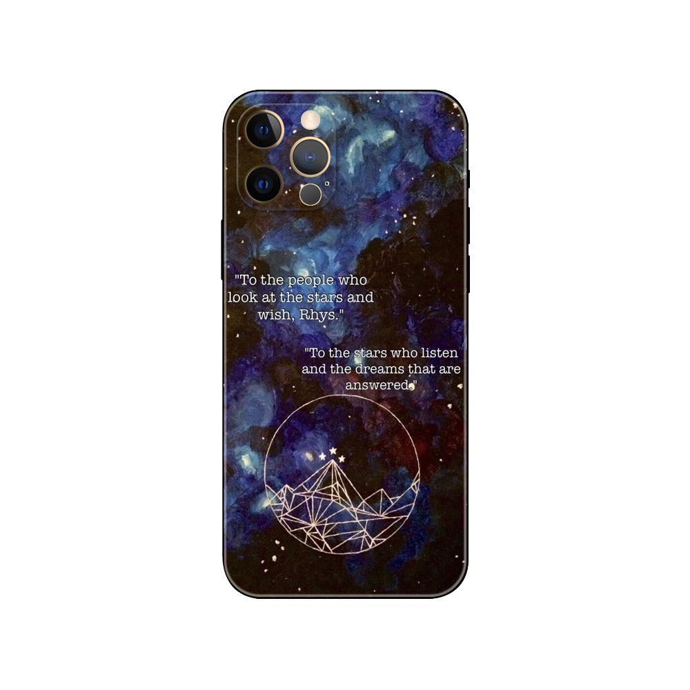 Sarah J Maas Phone Case for Iphone 5 5s 2020se 6 6s 7 8 Plus X 10 XR XS 11 12 13 Mini Pro MAX Black Tpu Back Cover