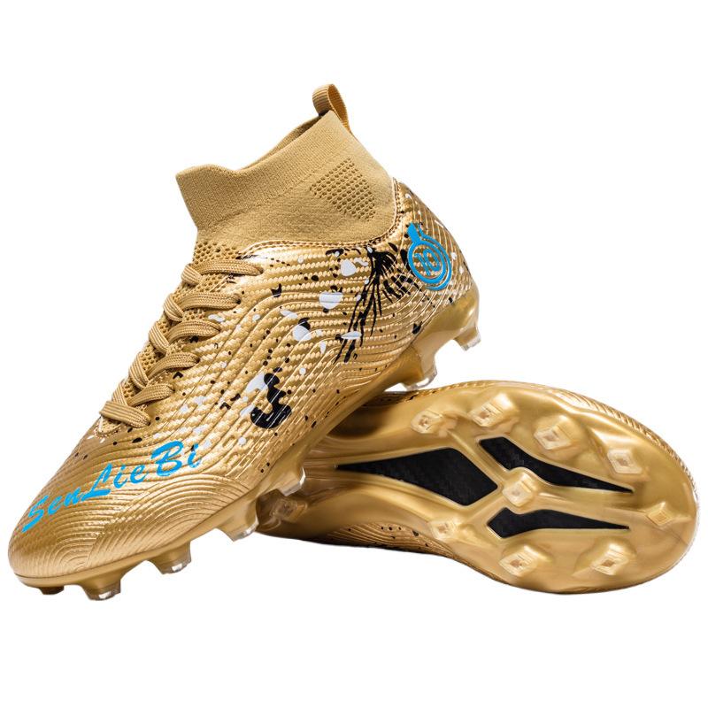 High top football shoes long broken nails men's and women's football shoes grass student training shoes