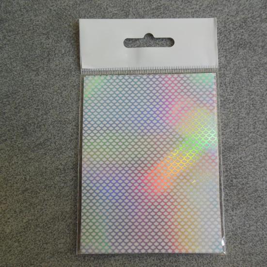 MUQZI Accesorio Deportivo 2 Piezas Película Adhesiva Holográfica Cinta Adhesiva Pegatina Señuelo de Pesca Flash Accesorios de Pesca