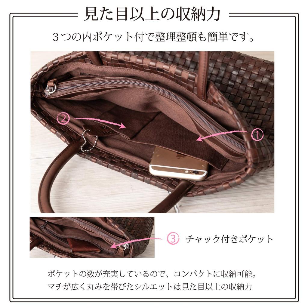 BAG Since Imai Bag Totrue Genuine Leather Horseskin Handbag Braided Mesh Elegant Daily [IMAI 1977] Women's (33162 Blue)