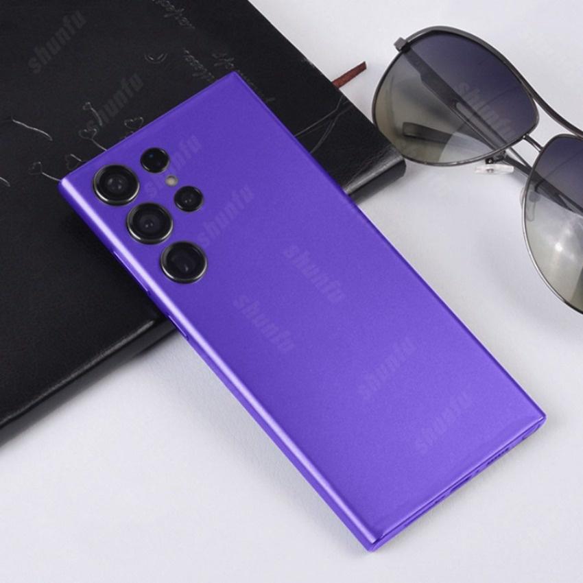 

Samsung Galaxy S24 Ultra Premium Наклейка цвета кожи Защитная пленка для экрана против царапин Пленка на заднюю панель S24 фиолетовый