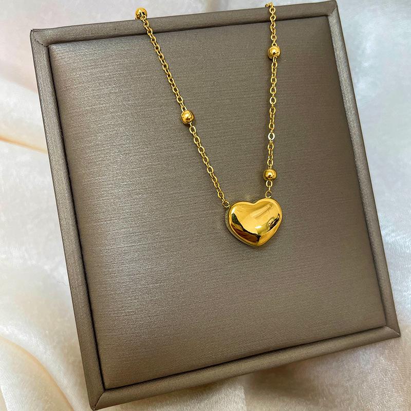 18K Vergoldete Kupfer Schlüsselbeinkette mit Abakus Kürbis Schwan Design.