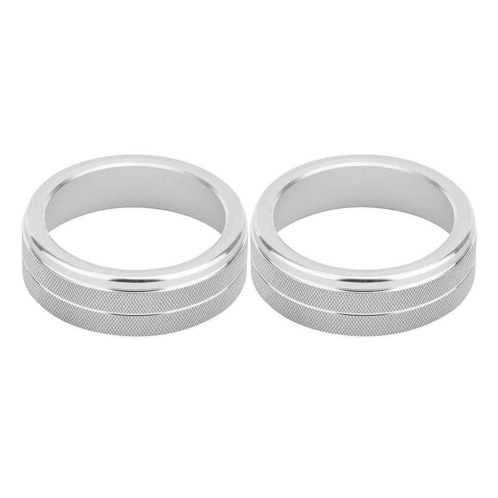 2pcs/set Auto Car AC Climate Control Ring Knob Trim Cover For Nissan Rogue X-Trail Qashqai Car