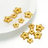 5pcs Gold Color Stainless Steel Big Hole Star Charms for DIY Jewelry Findings Necklace Bracelets Supplies Hoop Earrings Making
