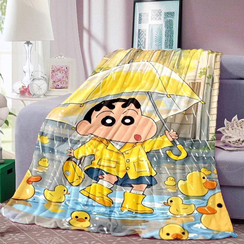This Crayon Shin-chan Cartoon Blanket Is Made of Warm and Comfortable Flannel and Is Suitable for Bedrooms, Sofas, Beds, Chairs,