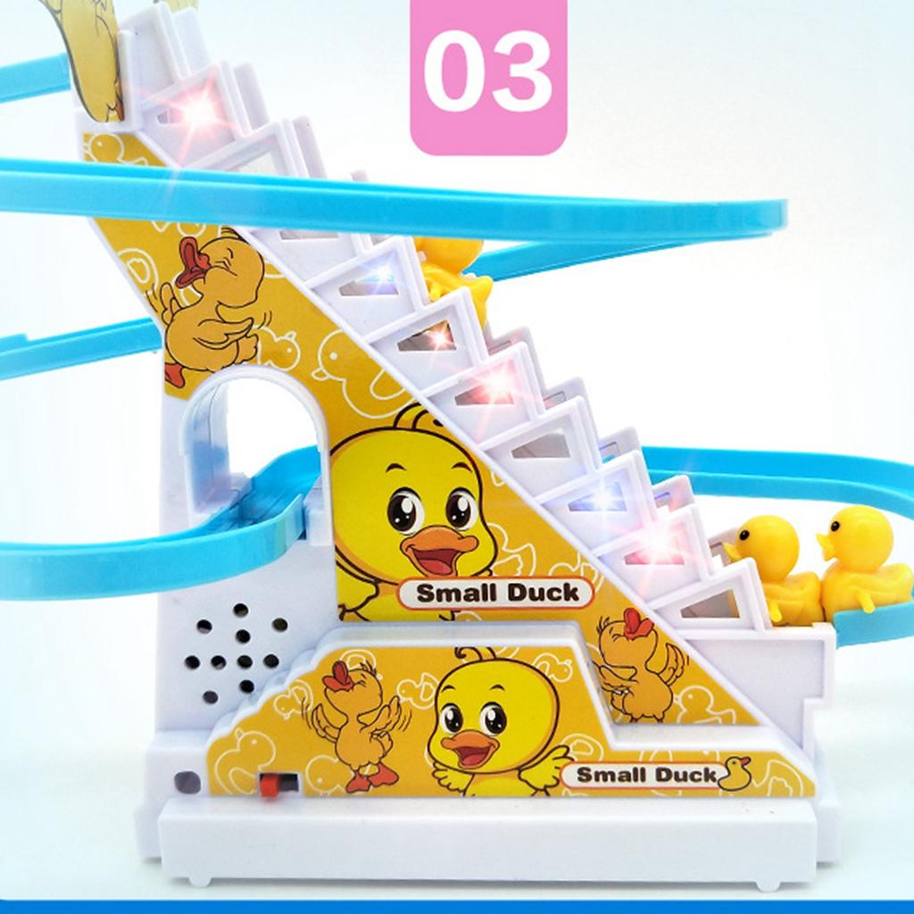 Climbing Stairs Toy Small Duck Cute Brain Exercise Educational Slider Rail Family Interaction Toy 9