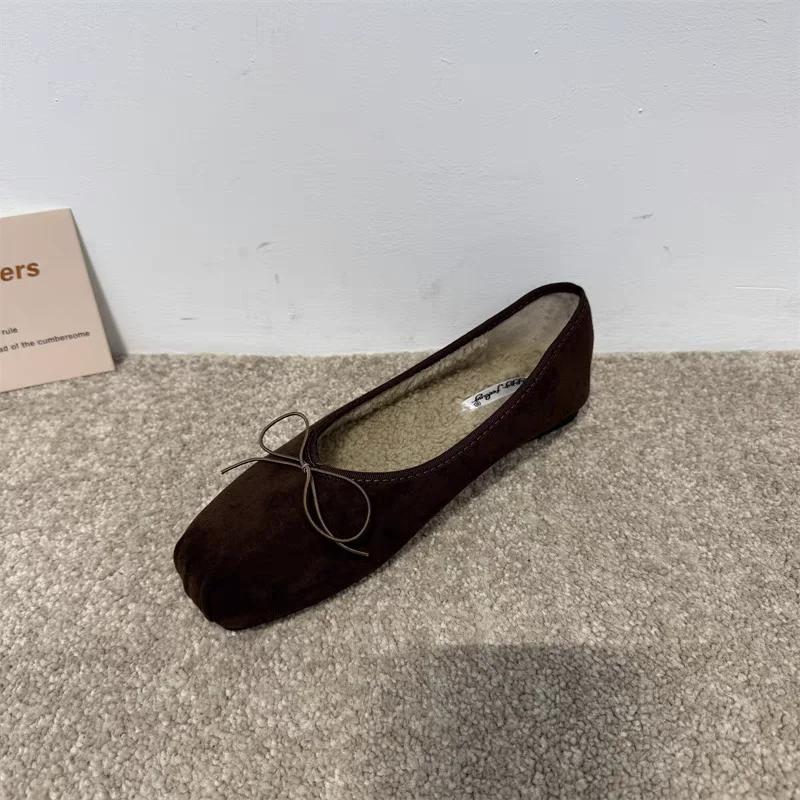 Bailamos Designe Velvetr Women Flats Shoes Fashion Shallow Slip On Ladies Ballet Flats Women's Comfort Dress Shoes Mujer