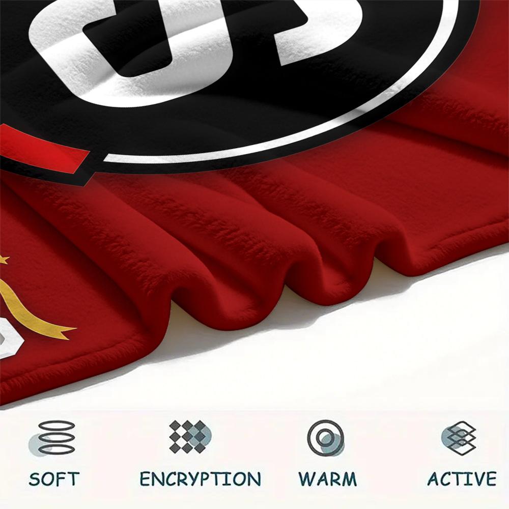1 Stück Individueller Name AC Sparta Prag Gemustert Flanell Decke Geeignet für Alle Jahreszeiten für Heimdekoration Wärme und Komfort Geschenke Feiertagsgeschenk -HE11