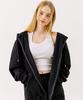 Randomoff Basic Line Zip-Up Hoodie [Black]