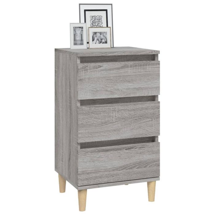 VidaXL Bedside Table Sonoma Grey 40x35x70 Cm Engineered Wood 819666