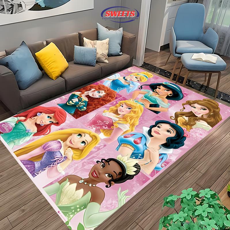 Various Styles Princess Feast: Collection Carpet Rugs for Bedroom Living Room Home Sofa Decor, Kids Play Non-Slip Mats Potdemiel