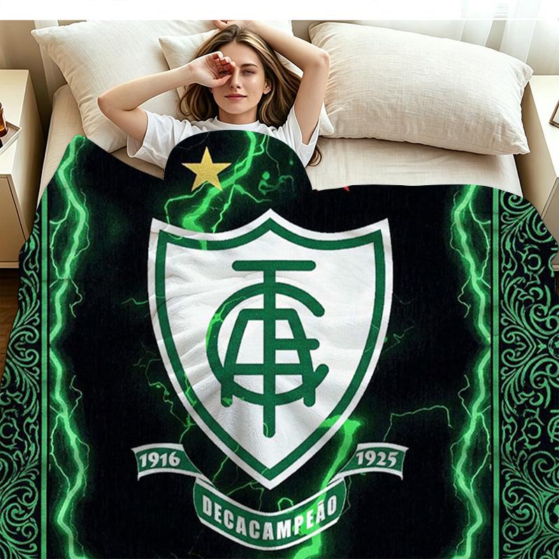 América MG Print Flannel Blanket High Quality Warm Comfortable Cover for All Seasons Perfect for Gifts Home Decor