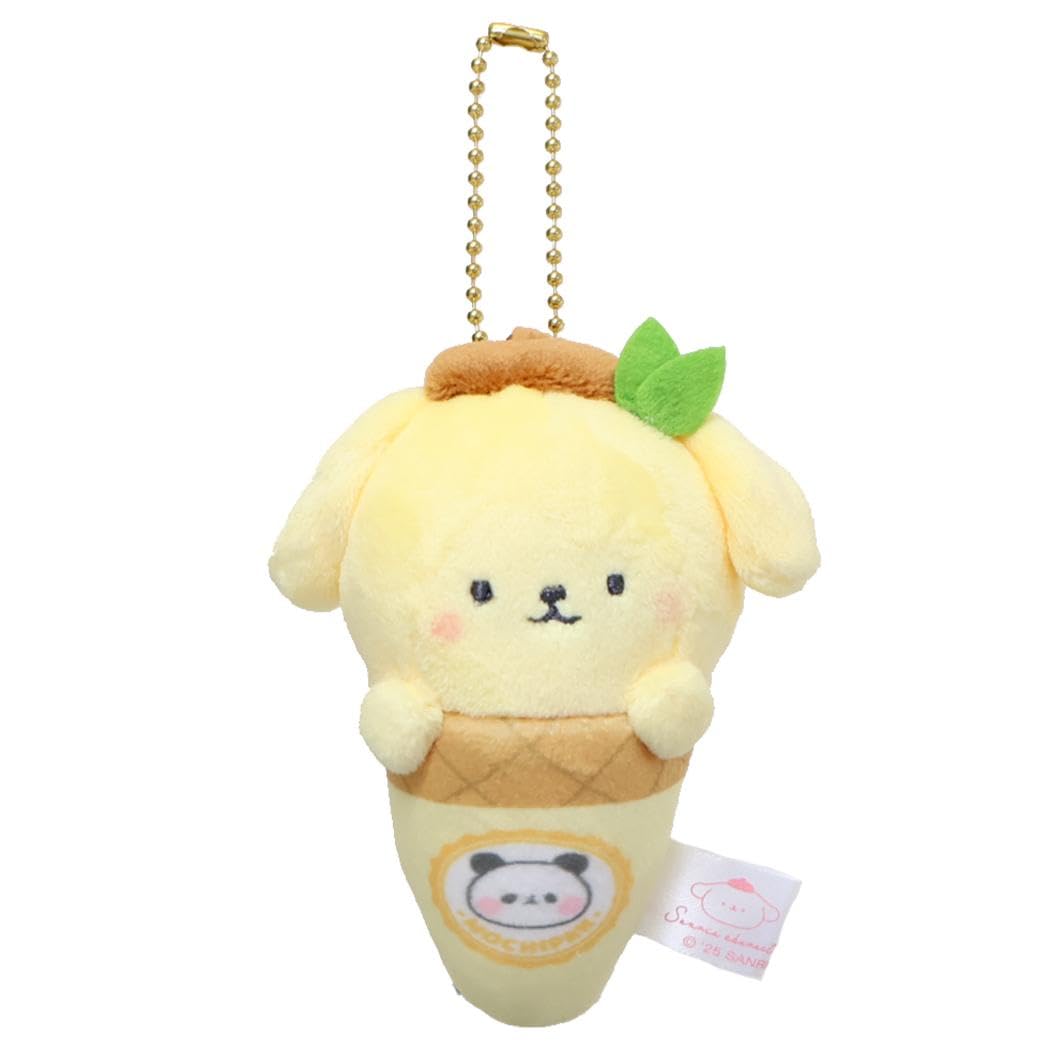 

[Kamio Japan] Sanrio Characters x Mochimochi Panda [Mascot] Mascot Keychain Pompompurin Ice Sanrio