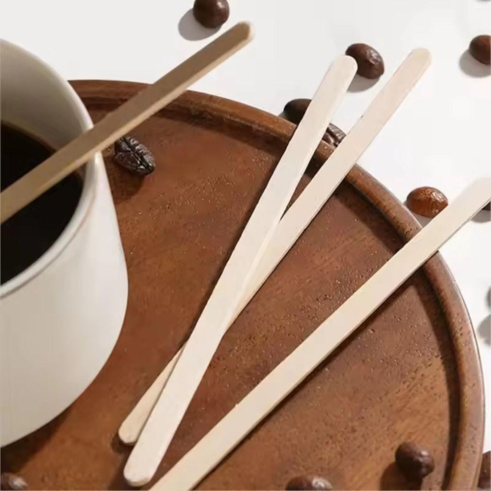 100Pcs 14/18cm Coffee Stirrer Sticks Single Package Drinking Stir  Coffee Supply