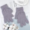 Half-Finger Faux Mink Women's Gloves: Autumn/Winter Student Writing & Cycling. Solid Color, Fingerless, Warm Commuting Gloves.