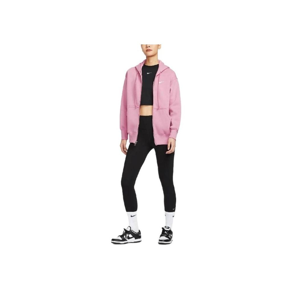 Nike Sportswear Phoenix Fleece Comfort Zip-Up Hoodie Women Outerwear Element-Pink Sail DQ5759-699