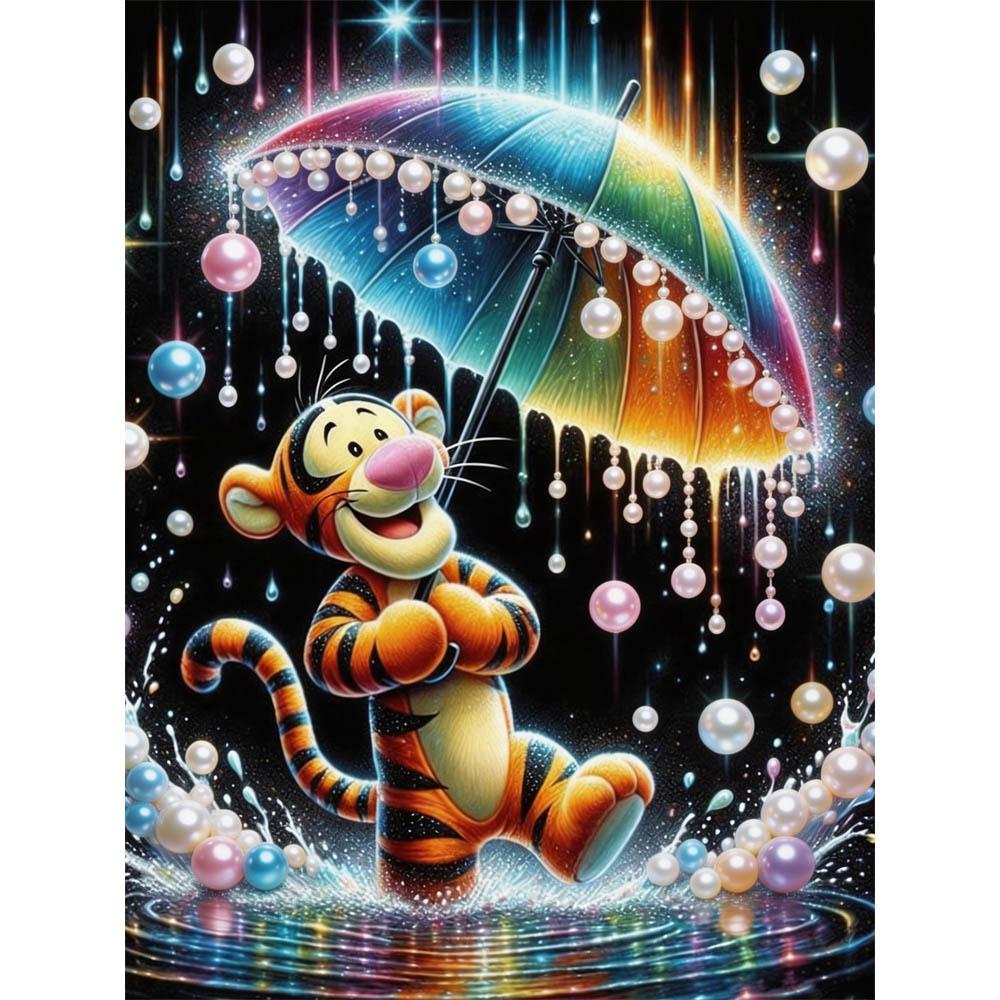 

Disney Jumping Tiger 5D DIY Pearl Embroidery Cross-Stitch Handmade Art Gift Handicraft Home Decoration Item 35x45cm